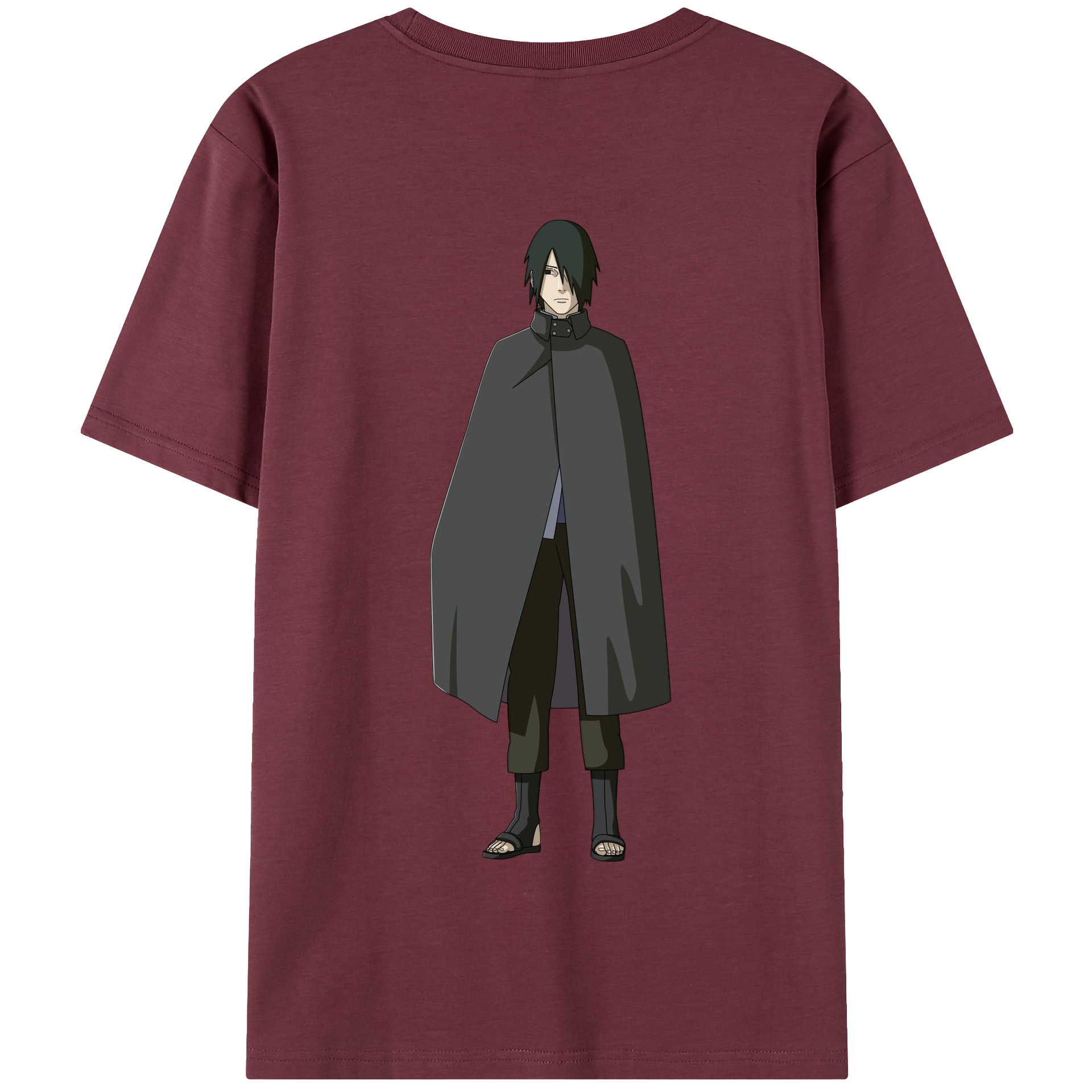 （画像用） NARUTO -ナルト- うちは サスケ Uchiha Sasuke 綿100％半袖Tシャツ（背面プリント）